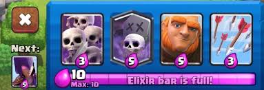 Elixir bar showing optimal elixir management during a match